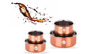 Copper Finish Coffee Dabra Set