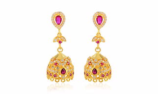 HANDMADE 925 Silver Jhumka Earring