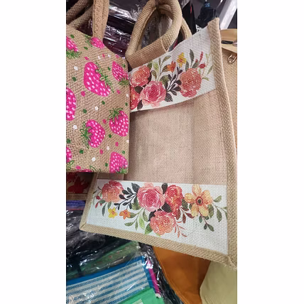 Jute Shopping Tote bags &amp; Jute Hotel Slippers-4
