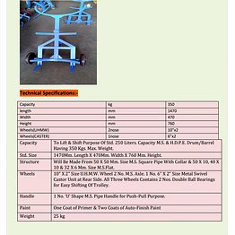 heavy duty drum trolley