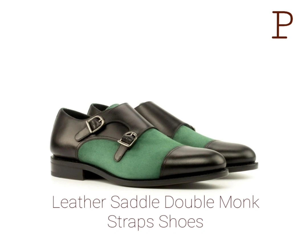 Prathamesh Leather Monk Straps Shoes-1