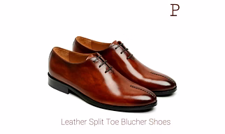 Prathamesh Leather Split Toe Blucher Shoes