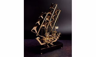 Sailing Pirate Ship on a Wooden Base- Decorative showpiece