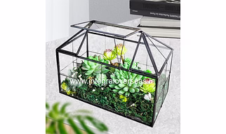 Metal garden terrarium