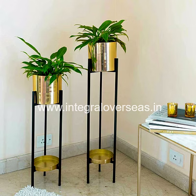 generic epl gold polished planter set of 2