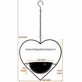 generic heart shaped metal planter