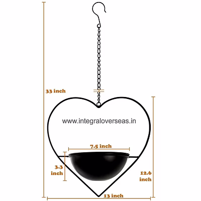 generic heart shaped metal planter