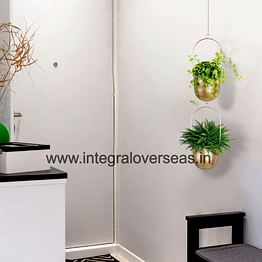 generic gold metal planter set of 2