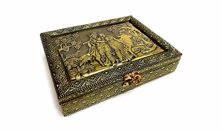 Handicraft Empty Dry Fruit Gift Box/Marriage Gift Box/Wooden Dry Fruit Box/Sweets Box/Gift Box, Supari Box (Four Section Box)
