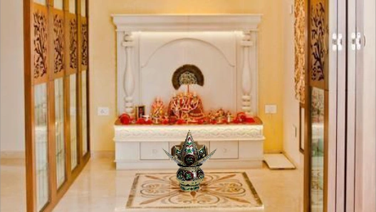 Mangal Kalash Set Meenakari Work for Puja Kalash in Temple Home Decor Decorative Lota Narial Patta (loti nariyer minakari)-1