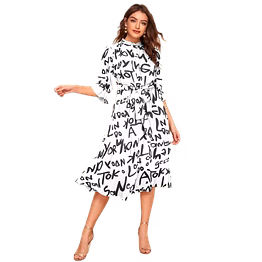 atachi attractive print with designer dress