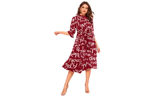 Atachi attractive print with designer dress