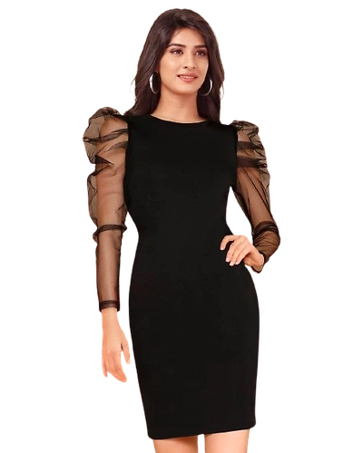 Atachi Women Bodycon Maroon Dress-1