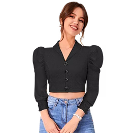 atachi black knitting solid top for women