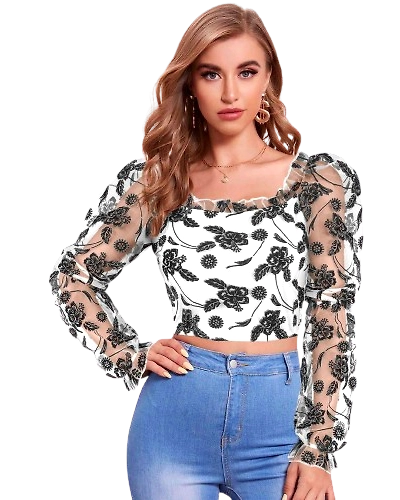 Atachi Women Floral Print Regular Fit Top-1