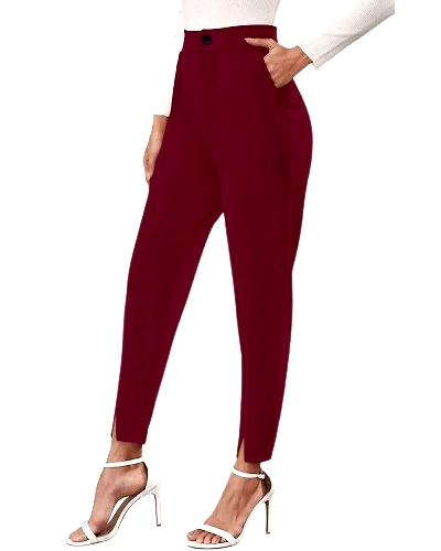 Atachi Women's Pants with Side Pockets, Business Casual Style-1