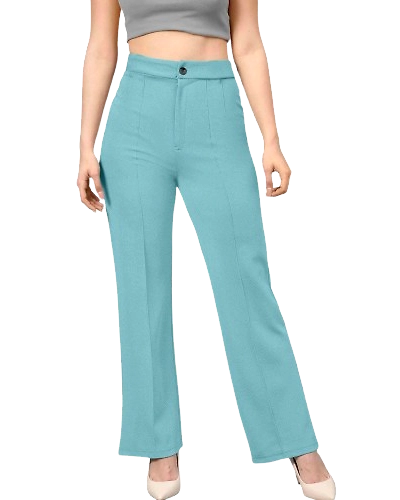 Atachi Women Regular Fit Pink Polyester Trousers-1