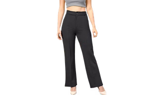 Atachi Women Regular Fit Pink Polyester Trousers