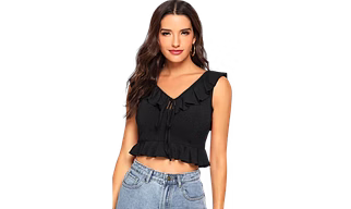 Casual Sleeveless Solid Women Top