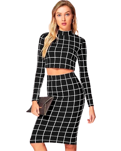WOMEN'S TWO PIECE DRESS-2