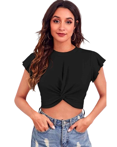 Casual Regular Sleeves Solid Women Pink Top-2
