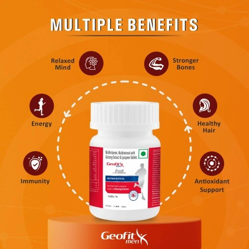 Geofit Multivitamin Tablets For Men, Boosts Immunity, Builds Strength And Energy 30 Tablets-1