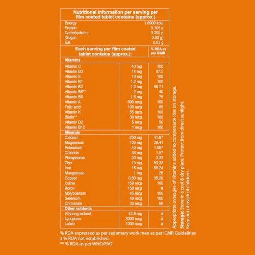 Geofit Multivitamin Tablets For Men, Boosts Immunity, Builds Strength And Energy 30 Tablets-4