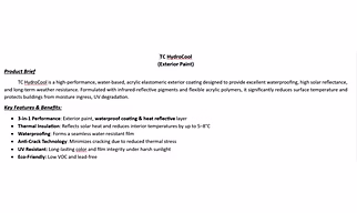 TC HydroCool   (Exterior Paint + Water Proofing + Heat Reflective)