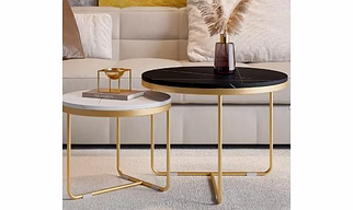Nesting Table with Natural Sand Stone
