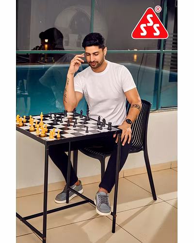 MEN T-SHIRT, ROUND NECK -ODDY (BLACK N WHITE SERIES )-3