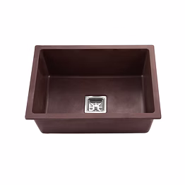 brown mattalic quartz kitchen sink