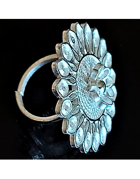 Odisha's finest Silver Filigree adjustable big Ring