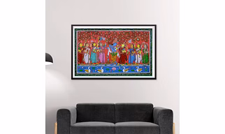 Krishna Rasleela Pattachitra designs unique art form