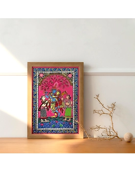 Pattachitra Painting of Lord Krishna Dancing