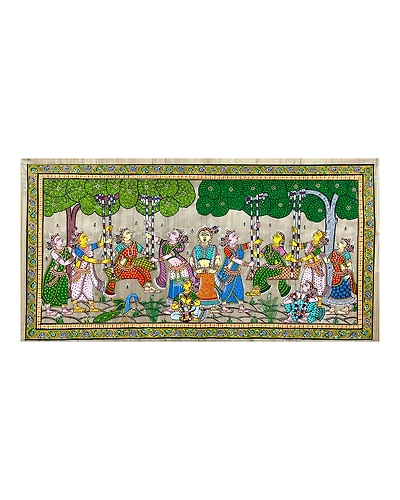 Raja Doli Patta Tussar Painting-2