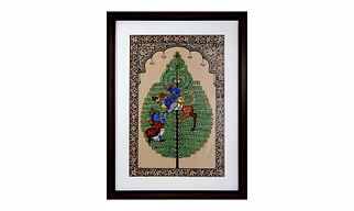 Orissa Pattachitra Tree of Life Nabagunjara Painting
