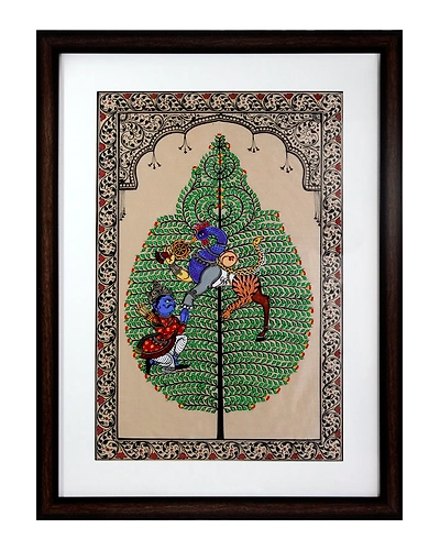 Orissa Pattachitra Tree of Life Nabagunjara Painting-12665355