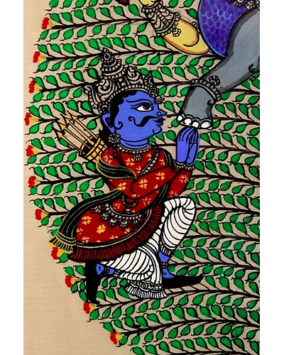 Orissa Pattachitra Tree of Life Nabagunjara Painting-3