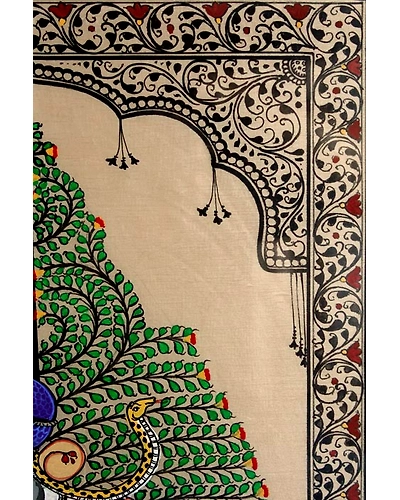 Orissa Pattachitra Tree of Life Nabagunjara Painting-4