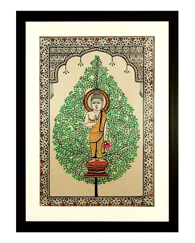 Tree of Life - Odisha Pattachitra Buddha Painting-12665357