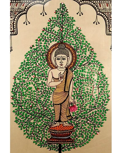 Tree of Life - Odisha Pattachitra Buddha Painting-2