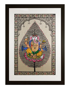 Tree of Life Orissa Pattachitra Ganesha Painting