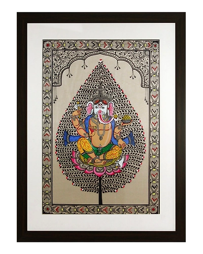 Tree of Life Orissa Pattachitra Ganesha Painting-12665359