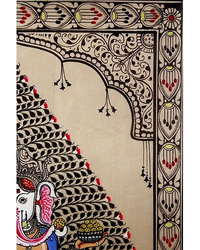 Tree of Life Orissa Pattachitra Ganesha Painting-4