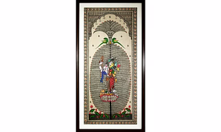 Ardhanarishwar Tree of Life Orissa Pattachitra Decor Painting