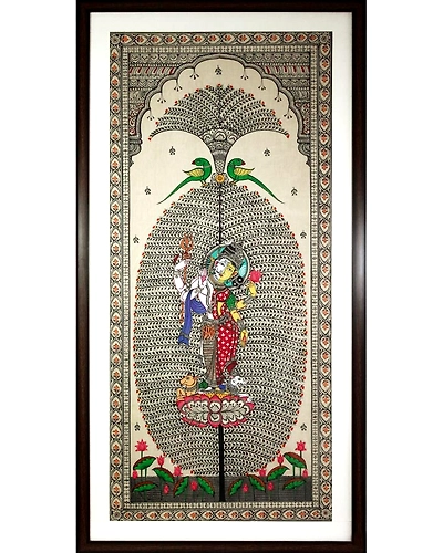 Ardhanarishwar Tree of Life Orissa Pattachitra Decor Painting-12665365