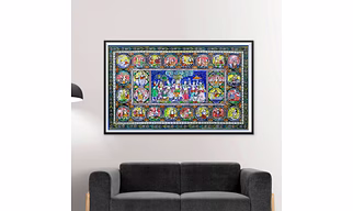 Patta Painting of Krishna Leela