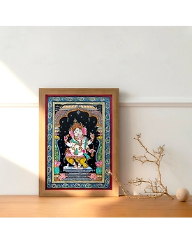 Patta Painting of Lord Ganesha