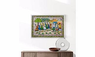 Dancing Tribals Patta Tussar Painting