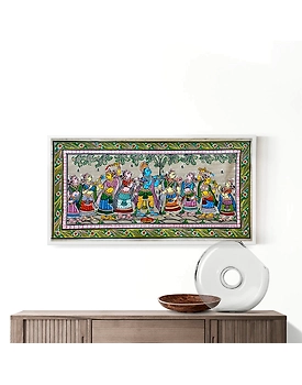 Krishna Holi Rasaleela Patta Tussar Painting